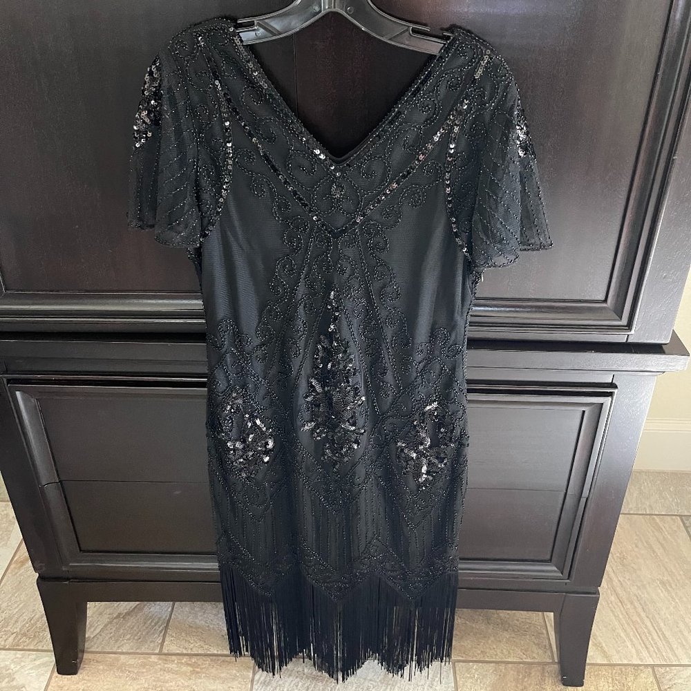Elegant Black Sequin Dress